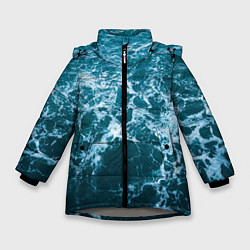 Куртка зимняя для девочки Водная гладь, цвет: 3D-светло-серый