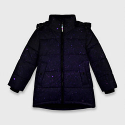 Куртка зимняя для девочки Звездное небо, цвет: 3D-черный