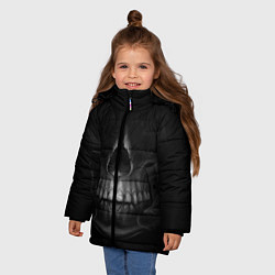 Куртка зимняя для девочки Череп, цвет: 3D-красный — фото 2