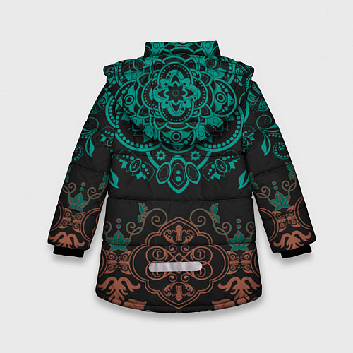 Зимняя куртка для девочки Кружево / 3D-Черный – фото 2