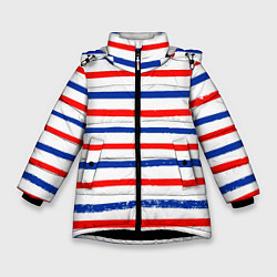 Зимняя куртка для девочки Морская полоска