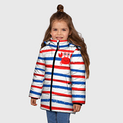 Куртка зимняя для девочки Крабик, цвет: 3D-светло-серый — фото 2