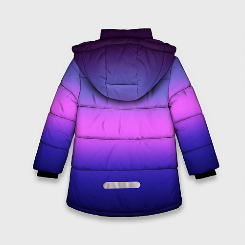 Зимняя куртка для девочки Единорог / 3D-Светло-серый – фото 2