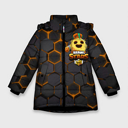 Куртка зимняя для девочки Brawl Stars Robot Spike, цвет: 3D-черный