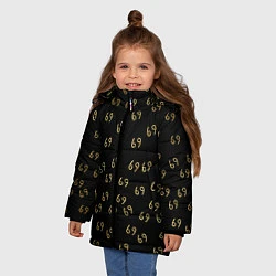 Куртка зимняя для девочки 6ix9ine Gold, цвет: 3D-черный — фото 2