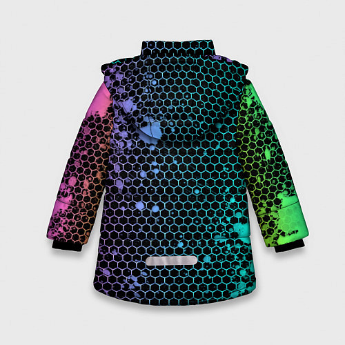 Зимняя куртка для девочки Brawl Stars LEON / 3D-Черный – фото 2