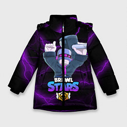 Куртка зимняя для девочки BRAWL STARS DJ FRANK, цвет: 3D-черный