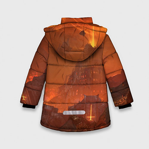 Зимняя куртка для девочки Палач Рока / 3D-Красный – фото 2