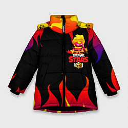 Куртка зимняя для девочки Evil Gene Brawl Stars, цвет: 3D-черный
