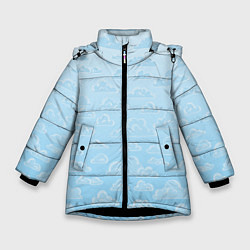 Зимняя куртка для девочки Очень светлые голубые облака