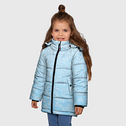 Куртка зимняя для девочки Очень светлые голубые облака, цвет: 3D-красный — фото 2