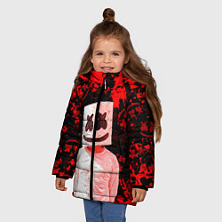 Куртка зимняя для девочки Fortnite Marshmello, цвет: 3D-светло-серый — фото 2