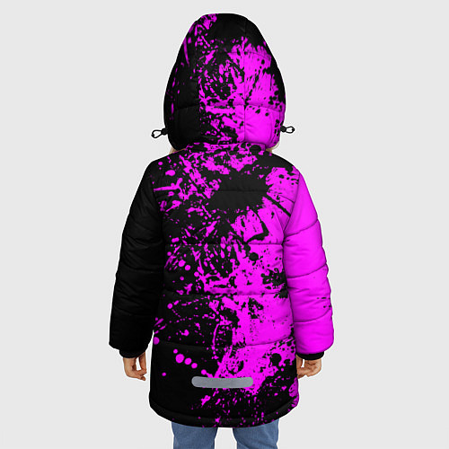 Зимняя куртка для девочки Чёрная магия / 3D-Красный – фото 4