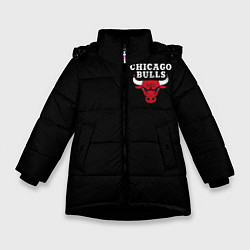 Куртка зимняя для девочки CHICAGO BULLS, цвет: 3D-черный