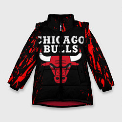 Куртка зимняя для девочки CHICAGO BULLS, цвет: 3D-красный