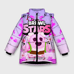 Куртка зимняя для девочки Sakura Spike Brawl Stars, цвет: 3D-черный