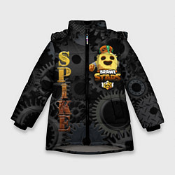 Куртка зимняя для девочки Brawl Stars Robot Spike, цвет: 3D-светло-серый