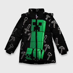 Куртка зимняя для девочки MINERCRAFT, цвет: 3D-черный