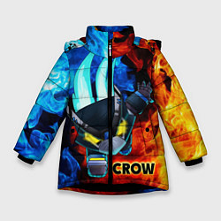 Куртка зимняя для девочки Brawl Stars CROW, цвет: 3D-черный
