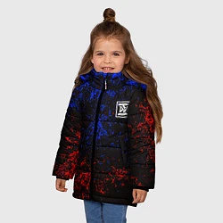 Куртка зимняя для девочки ДДТ спина Z, цвет: 3D-светло-серый — фото 2