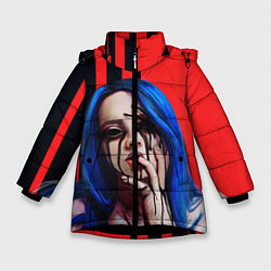 Куртка зимняя для девочки БИЛЛИ АЙЛИШ, цвет: 3D-черный