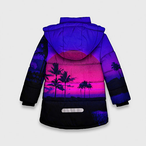 Зимняя куртка для девочки HOTLINE MIAMI / 3D-Черный – фото 2