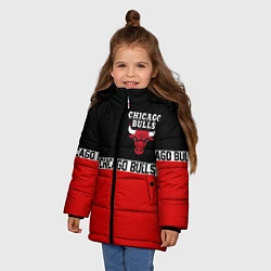 Куртка зимняя для девочки CHICAGO BULLS, цвет: 3D-красный — фото 2