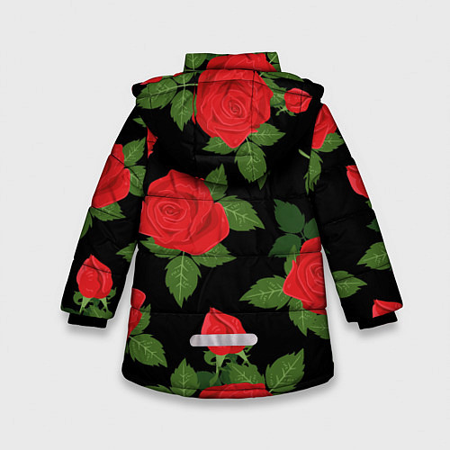 Зимняя куртка для девочки BTS Roses Black / 3D-Черный – фото 2