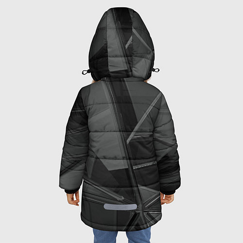 Зимняя куртка для девочки Stone Black / 3D-Красный – фото 4