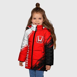 Куртка зимняя для девочки HONDA, цвет: 3D-светло-серый — фото 2
