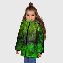 Куртка зимняя для девочки ЗЕЛЁНЫЙ ОГОНЬ, цвет: 3D-светло-серый — фото 2