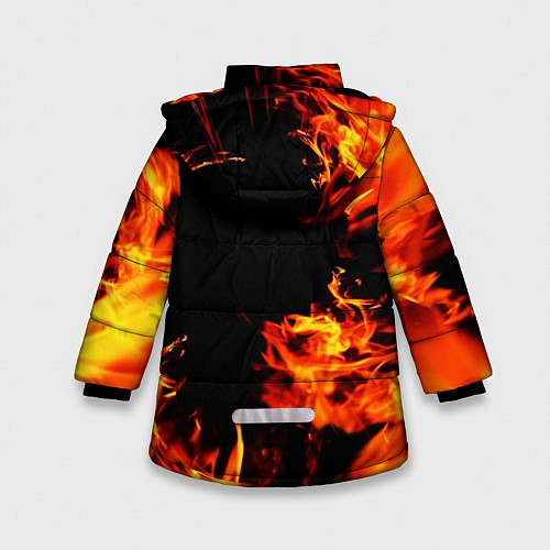 Зимняя куртка для девочки ОГОНЬ / 3D-Черный – фото 2