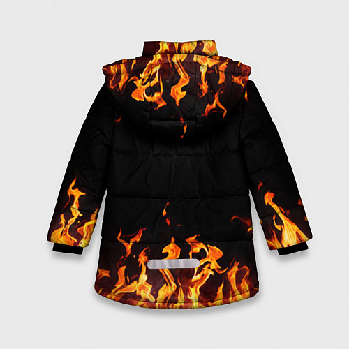 Зимняя куртка для девочки FIRE ОГОНЬ / 3D-Черный – фото 2