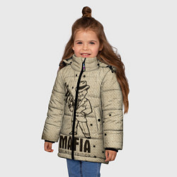 Куртка зимняя для девочки Mafia 2, цвет: 3D-черный — фото 2