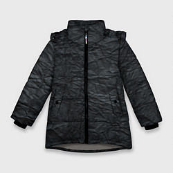 Зимняя куртка для девочки Черная Бумага