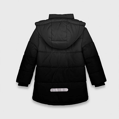 Зимняя куртка для девочки Бумажный дом / 3D-Черный – фото 2