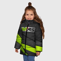 Куртка зимняя для девочки Skoda RS Z, цвет: 3D-черный — фото 2