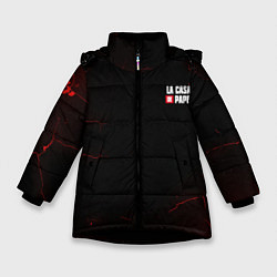 Куртка зимняя для девочки La Casa de Papel Z, цвет: 3D-черный