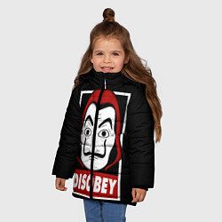 Куртка зимняя для девочки Disobey, цвет: 3D-светло-серый — фото 2