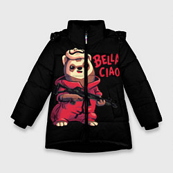 Куртка зимняя для девочки Bella Ciao, цвет: 3D-черный
