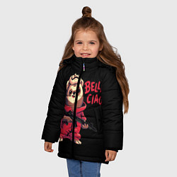 Куртка зимняя для девочки Bella Ciao, цвет: 3D-светло-серый — фото 2