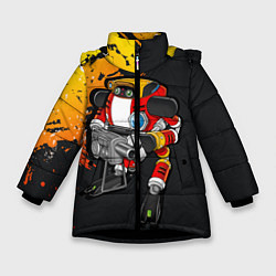 Куртка зимняя для девочки Sonic E-102 Гамма, цвет: 3D-черный