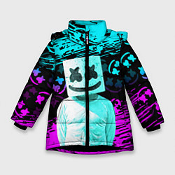 Куртка зимняя для девочки Fortnite Marshmello, цвет: 3D-черный