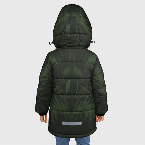 Зимняя куртка для девочки Хищная сова / 3D-Светло-серый – фото 4