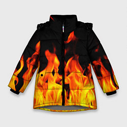 Куртка зимняя для девочки ОГНЕННЫЙ, цвет: 3D-светло-серый