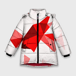 Куртка зимняя для девочки GEOMETRY RED, цвет: 3D-красный