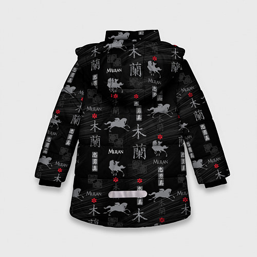 Зимняя куртка для девочки Mulan Black Pattern / 3D-Черный – фото 2
