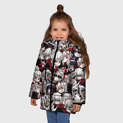 Куртка зимняя для девочки Helltaker, цвет: 3D-черный — фото 2