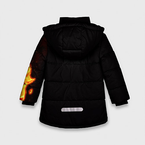 Зимняя куртка для девочки FAIRY TAIL ХВОСТ ФЕИ / 3D-Черный – фото 2