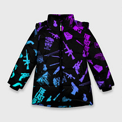 Куртка зимняя для девочки PATTERN THE LAST OF US Z, цвет: 3D-черный
